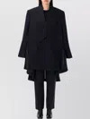 Junya Watanabe Wool Pleated Long Blazer In Black