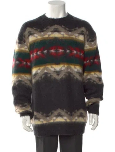 Pre-owned Junya Watanabe Wool Printed Pullover In Gray