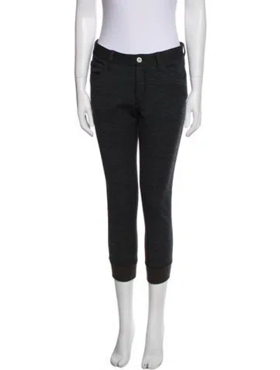 Pre-owned Junya Watanabe Wool Skinny Leg Pants In Black