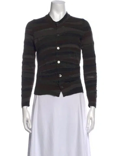 Pre-owned Junya Watanabe Wool Striped Sweater In Brown