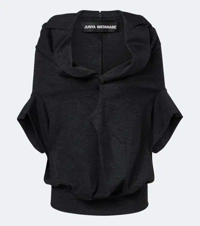 Junya Watanabe Wool Top In Black