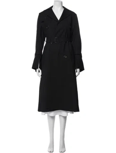 Pre-owned Junya Watanabe Wool Trench Coat In Black