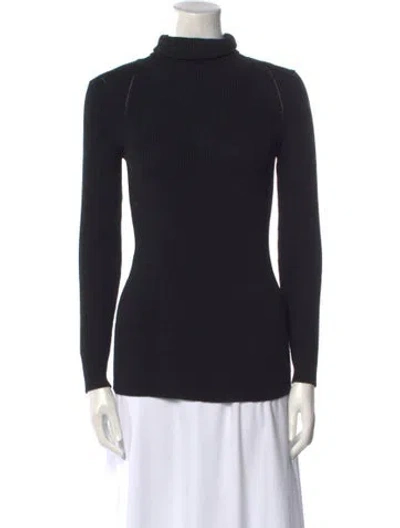 Pre-owned Junya Watanabe Wool Turtleneck Sweater In Black
