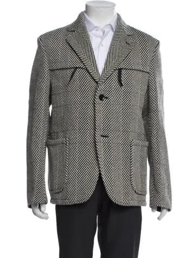 Pre-owned Junya Watanabe Wool Tweed Pattern Jacket In Multicolor