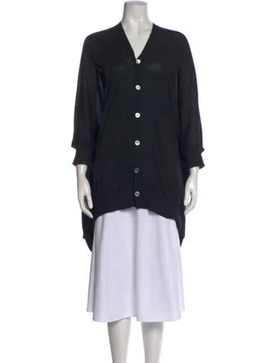 Pre-owned Junya Watanabe Wool V-neck Sweater In Black