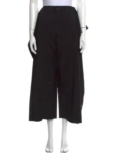 Pre-owned Junya Watanabe Wool Wide Leg Pants In Black