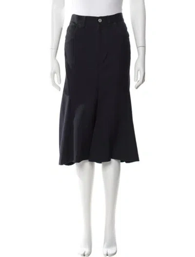 Pre-owned Junya Watanabe Wool Wide Leg Pants In Blue