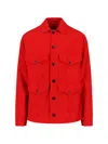 Junya Watanabe Emporio Armani Allover Logo Cotton Polo Shirt In Red