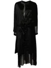 Junya Watanabe Wrap Around Belted Dress In Black
