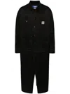 Junya Watanabe X Carhartt Langer Mantel Mit Kontrastkragen In Schwarz