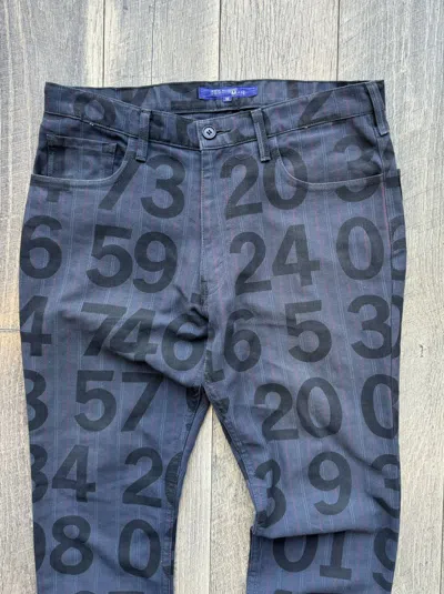 Pre-owned Junya Watanabe X Cdg Ad/02 Numbers Blue Denim Jeans - Medium