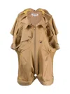 Junya Watanabe X Comme Des Garçons Cotton Oversize Cape In Brown