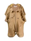 Junya Watanabe X Comme Des Garçons Cotton Oversize Cape In Brown