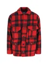 Junya Watanabe Checked Press-stud Shirt Jacket In Red