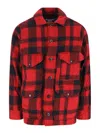 Junya Watanabe Checked Press-stud Shirt Jacket In Red