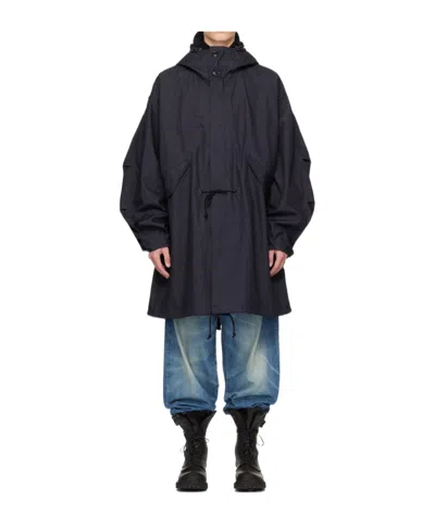 Junya Watanabe X C.p. Company Joint Long-sleeved Coat In Black