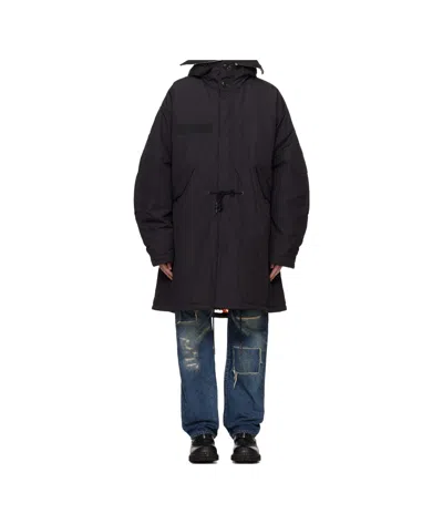 Junya Watanabe X Cp Company Joint Zippered Cotton Jacket In Black