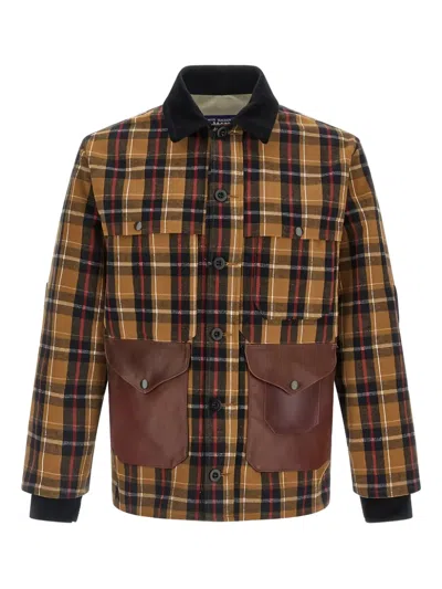 Junya Watanabe X Filson Checked Corduroy-collar Jacket In Brown
