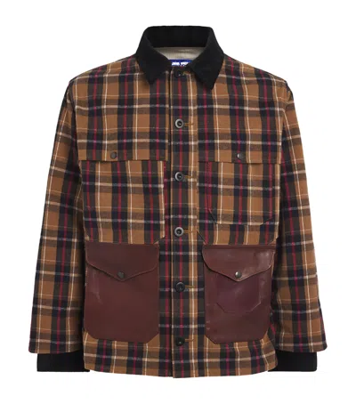 Junya Watanabe X Filson Cotton Check Jacket In Brown