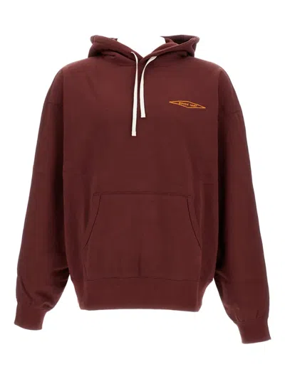 Junya Watanabe X Filson Embroidered Logo Hoodie In Burgundy