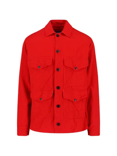 Junya Watanabe X Filson Giacca Deck Multi-pocket Shirt In Red