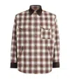 Junya Watanabe X Filson Oilskin-leather Check Jacket In Brown