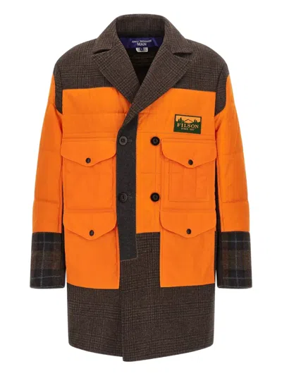 JUNYA WATANABE X FILSON PATCHWORK LOGO-PATCH COAT