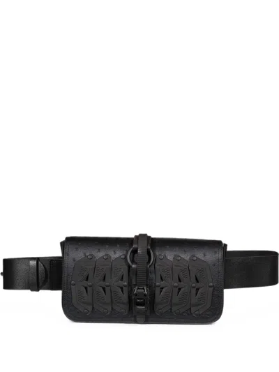 Junya Watanabe X Innerraum Ostrich-effect Belt Bag In Black