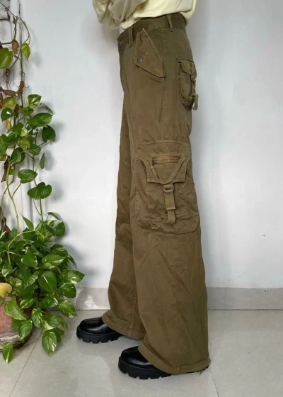 Pre-owned Junya Watanabe X Le Grande Bleu L G B Y2k Bondage Multipocket Bootcut Cargo Pants In Brown