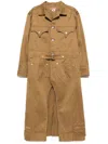 Junya Watanabe Button-down Belted Coat In Brown