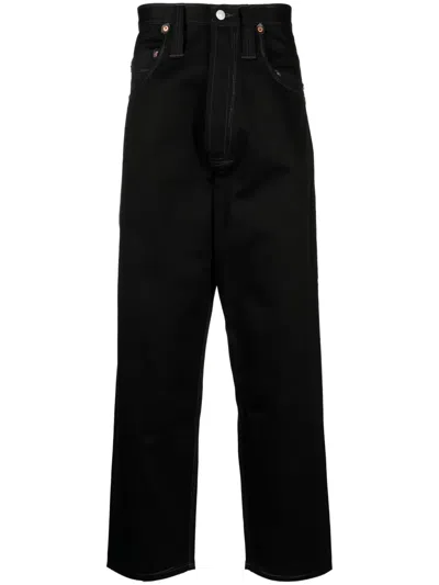 Junya Watanabe X Levi's Decorative-stitching Mid-rise Drop-crotch Jeans In Black