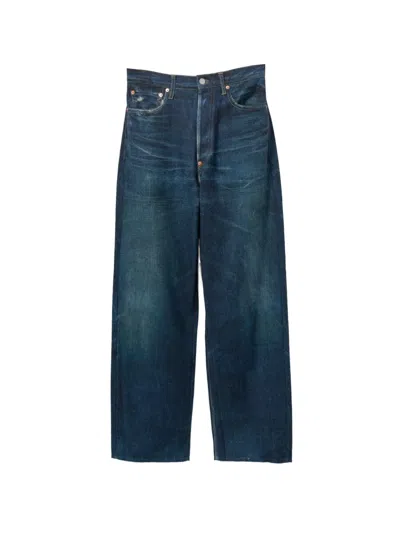 Junya Watanabe X Levi's Fake Print Jeans In Blue