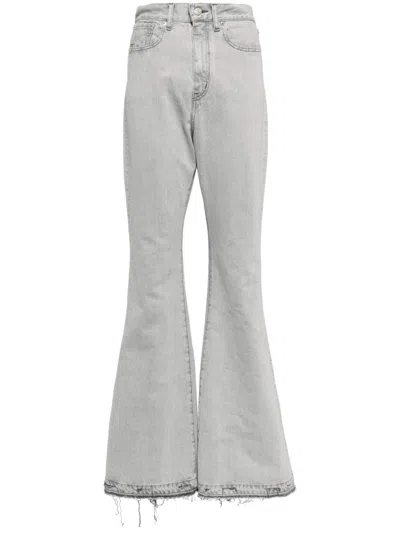 Junya Watanabe Edge-edged Flared Jeans In Gray