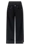 Junya Watanabe Logo-patch Panelled-design Cropped Jeans In Black