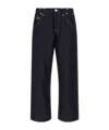 Junya Watanabe Navy Blue Solid Jeans In Blue