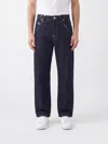 Junya Watanabe Navy Blue Solid Jeans In Blue