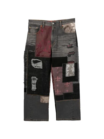 Junya Watanabe X Levi's Patchwork Jeans In Black