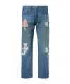Junya Watanabe X Levi's Patchwork Straight Jeans In Blue