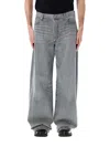 Junya Watanabe Levi's Oversized Denim Trousers In Grey