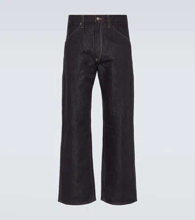 Junya Watanabe X Levi's® Cotton And Linen Straight Jeans In Blue