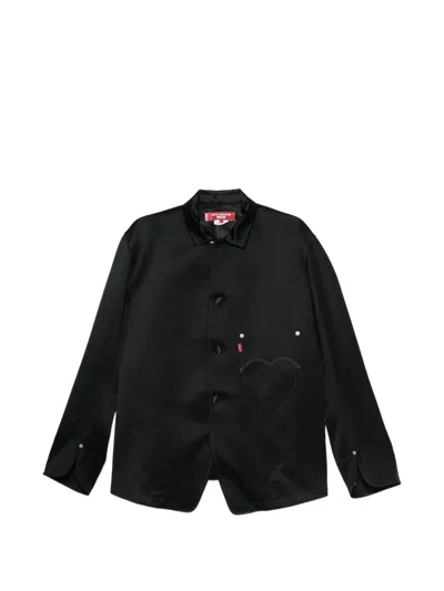 Junya Watanabe X Levi´s Heart-motif Button-up Jacket In Animal Print