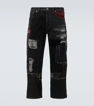 Junya Watanabe X Levi's Patchwork Wide-leg Jeans In Black X Mix