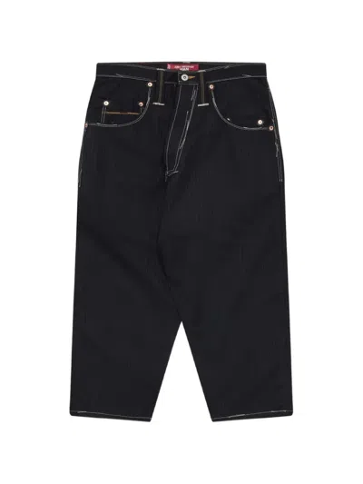 Junya Watanabe X Levi´s Pinstripe Contrast-stitch Jeans In Black