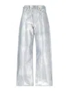 Junya Watanabe X Levis Strauss Logo Straight Jeans In Metallic