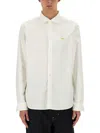 Junya Watanabe Classic Button-up Shirt With Embroidered Detail In White