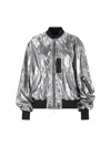 Junya Watanabe Casual Jacket With Elasticated Hem And Metallic Finish In Silver
