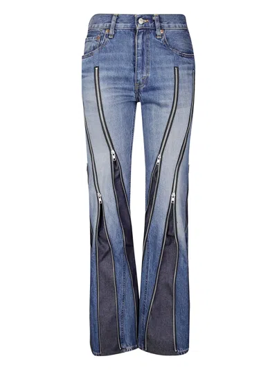 Junya Watanabe Zip-detail Jeans In Blue