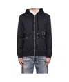 Junya Watanabe Black Patchwork Zip-up Hoodie In Black