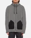 Junya Watanabe Zipped Hooded Sweatshirt In Black