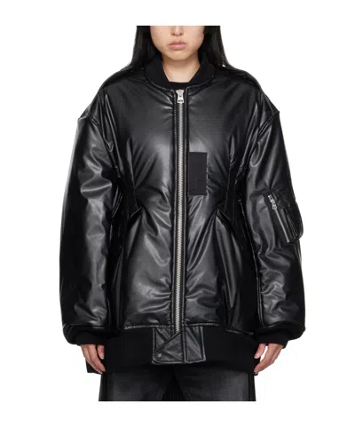 Junya Watanabe Zippered Long-sleeved Cotton Suit In Black